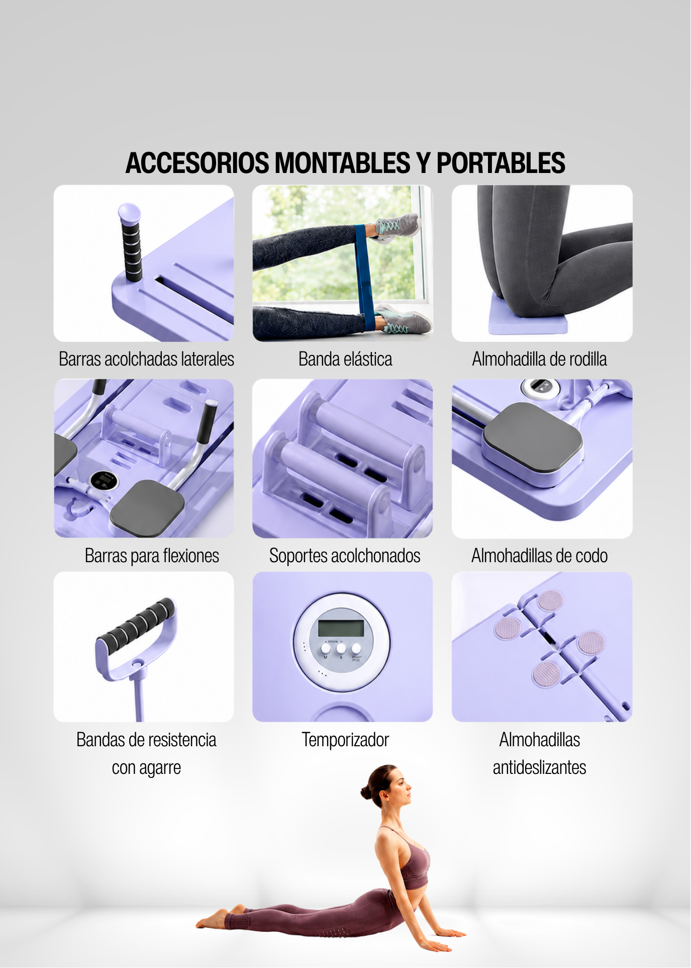 PilatesFit Home™ Tablero plegable para pilates en casa