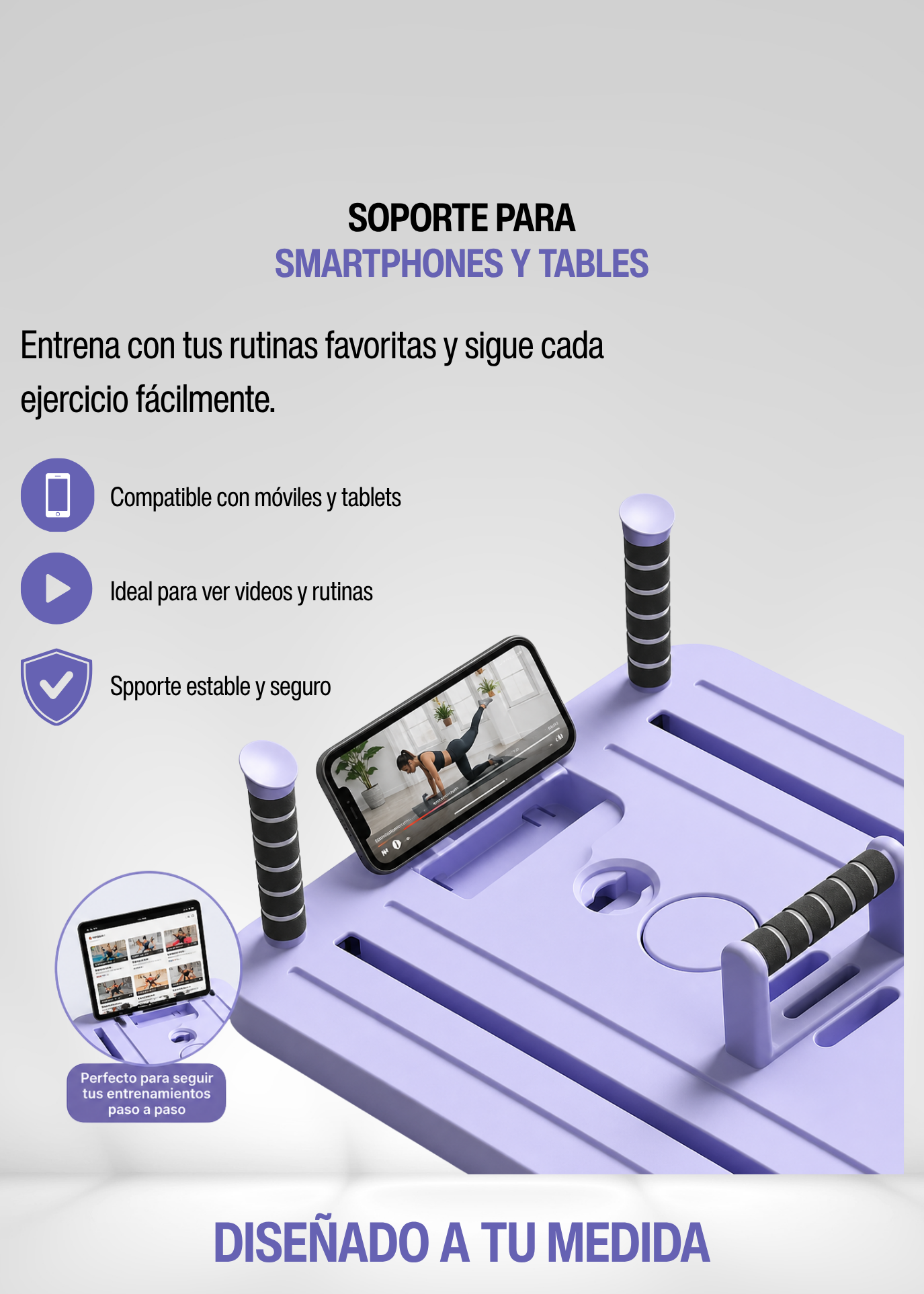PilatesFit Home™ Tablero plegable para pilates en casa